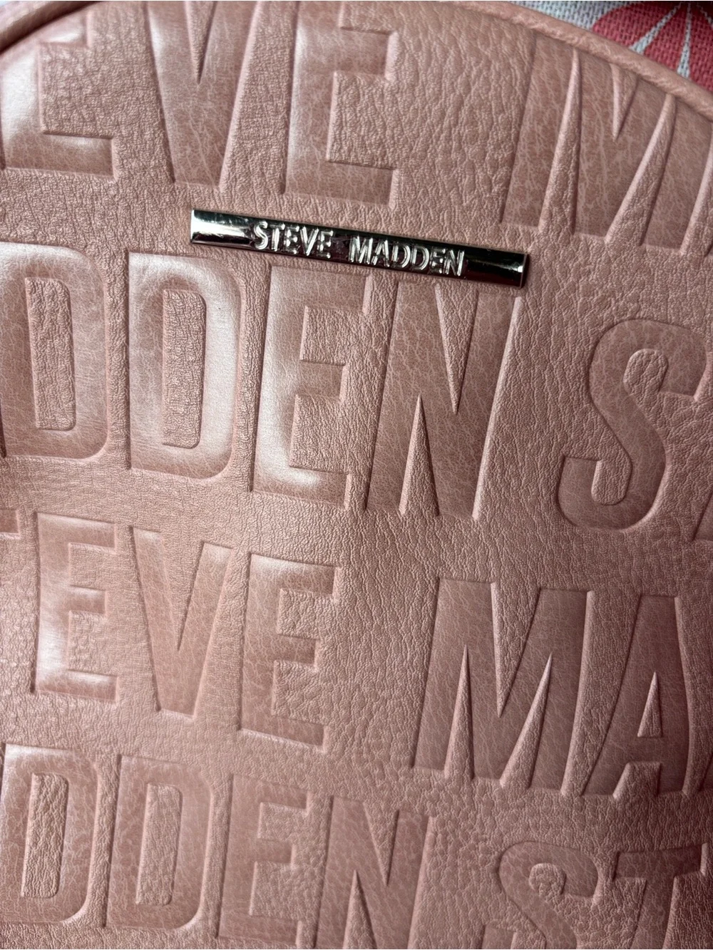 Steve Madden Dusty Pink Embossed Logo Backpack and Wallet Set